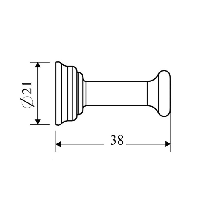 AX Montreux Крючок одинарный, цвет: хром 42137000 - 1