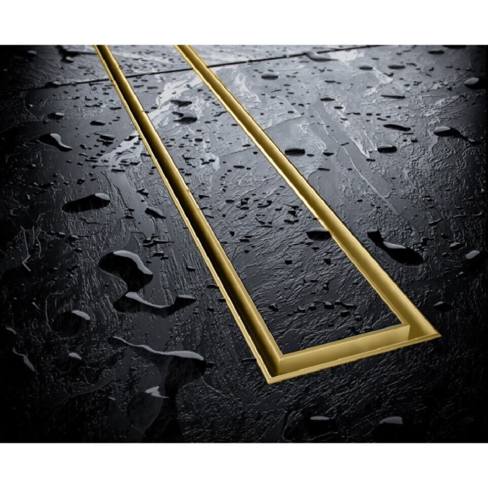 Душевой лоток Excellent Stilio 90 под облицовку плиткой золото INEX.1515.900.P.GL - 1