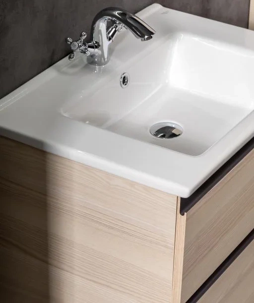 Тумба под раковину Armadi Art Capolda 65 светлое дерево - черный 849-065-LW - 1