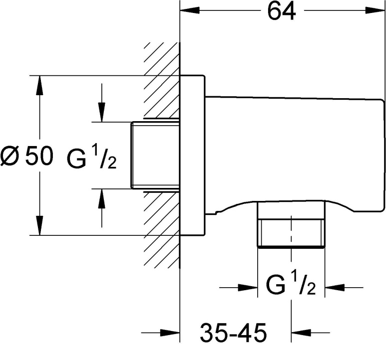 Шланговое подключение Grohe Rainshower 27076000 - 1