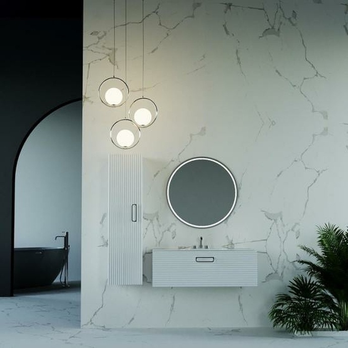 Тумба под раковину Armadi Art Vallessi Avangarde Linea 80 белый - хром 842-080-WCR - 6