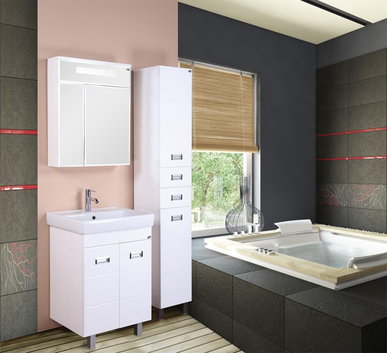 Тумба под раковину Onika Балтика-Квадро 55 белый 105521 - 1