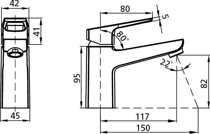 Смеситель для раковины Milardo Atlantic ATLSB00M01 - 3