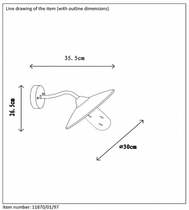 Уличный настенный светильник Lucide Aruba 11870/01/97 - 2