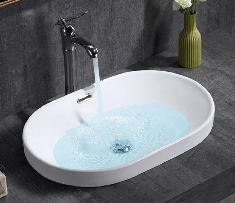 Раковина накладная CeramaLux N 60 см белый  5006С - 0