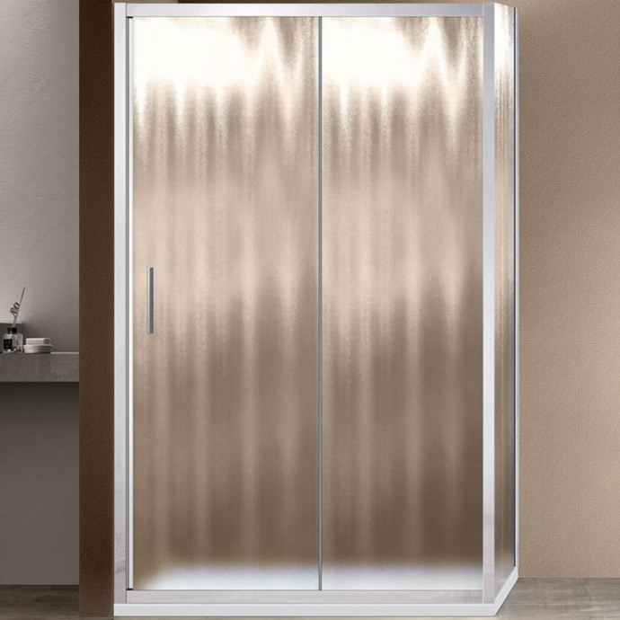 Душевой уголок Vincea Garda 110х80 хром стекло рифленое VSR-1G8011CH - 0