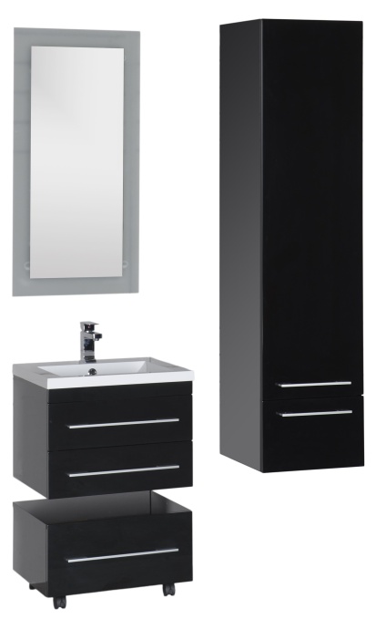 Тумба Aquanet Нота 58 подкатная, черная 00170731 - 25