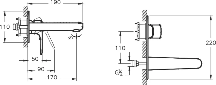 Смеситель для раковины VitrA Root Round хром A42721EXP - 1