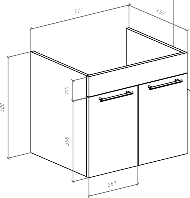 Тумба для комплекта Bellezza Альдо 60 бежевая 4638909180071 - 2