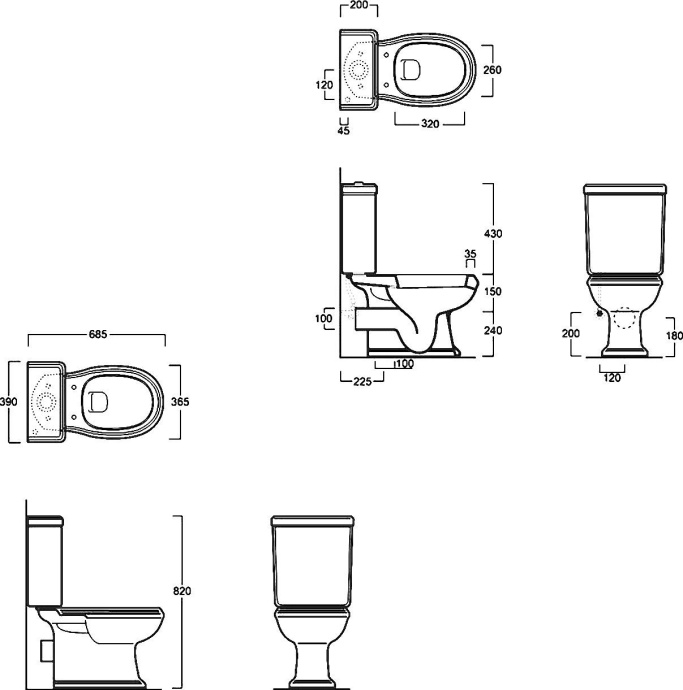 Чаша для напольного унитаза Simas Arcade белый, без сиденья  AR831 - 7