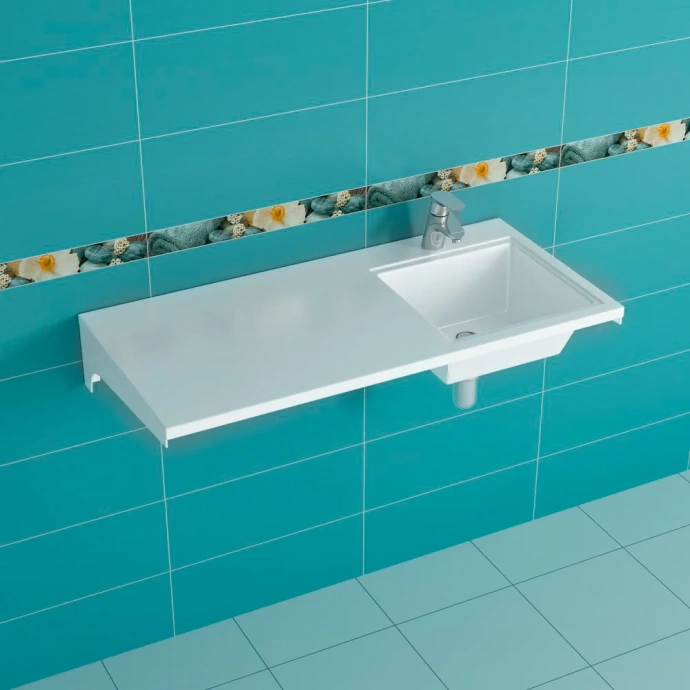 Раковина над стиральной машиной Санта Лидер 100 R белый 900107NW - 1