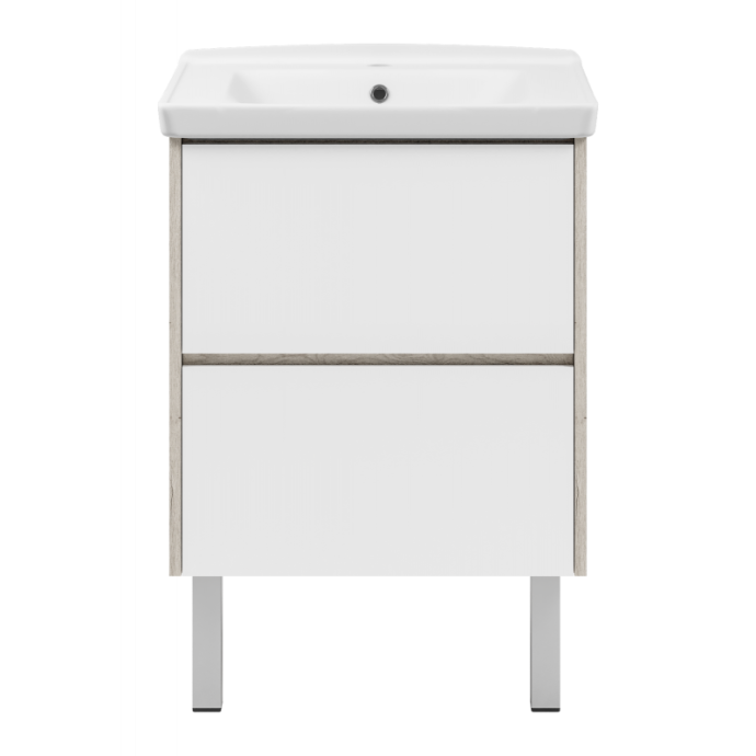 Тумба под раковину Misty Мускат 60 белая глянцевая П-Мус01060-0112Я - 1