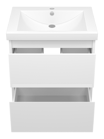 Тумба с раковиной Misty Алиса 58 белая глянцевая УТ000011218 - 1