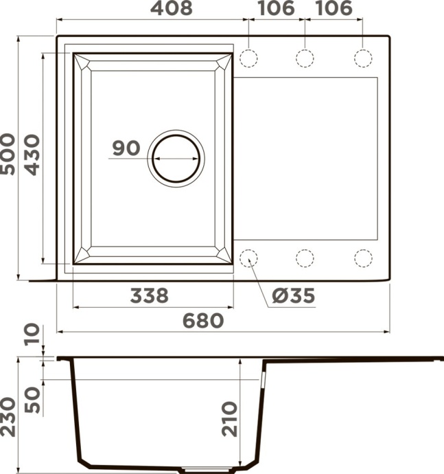 Мойка кухонная Omoikiri Sakaime leningrad grey  4993545 - 1