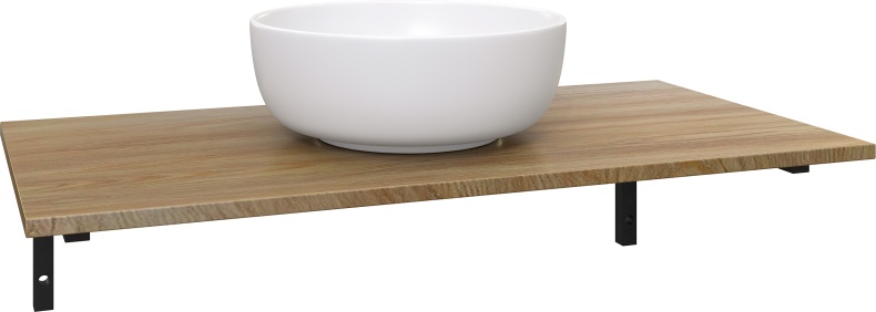 Столешница с раковиной DIWO Элиста 100 светлое дерево, с раковиной Moduo 40 RING 555256 - 4