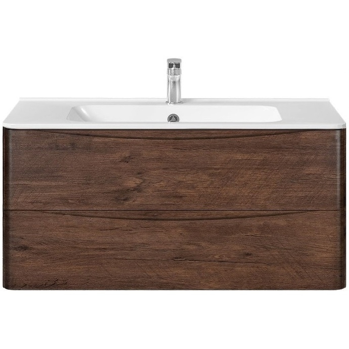 Тумба с раковиной Vincea Paola 100 темное дерево - 0