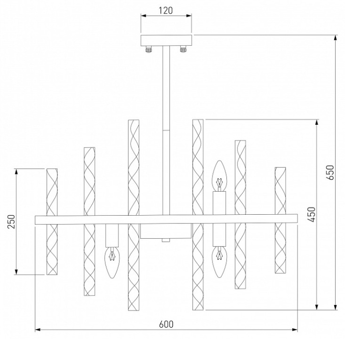 Люстра на штанге Bogate's Hollis 368/9 Smart - 2