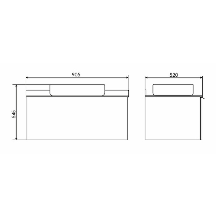 Тумба с раковиной Comforty Милан 90 белая глянцевая 00-00014427 - 4