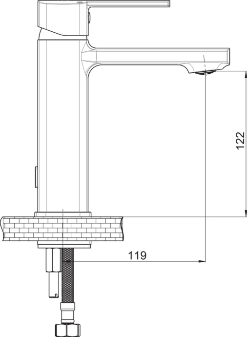 Смеситель для раковины GPD Pedra черный матовый MLB160-S - 1