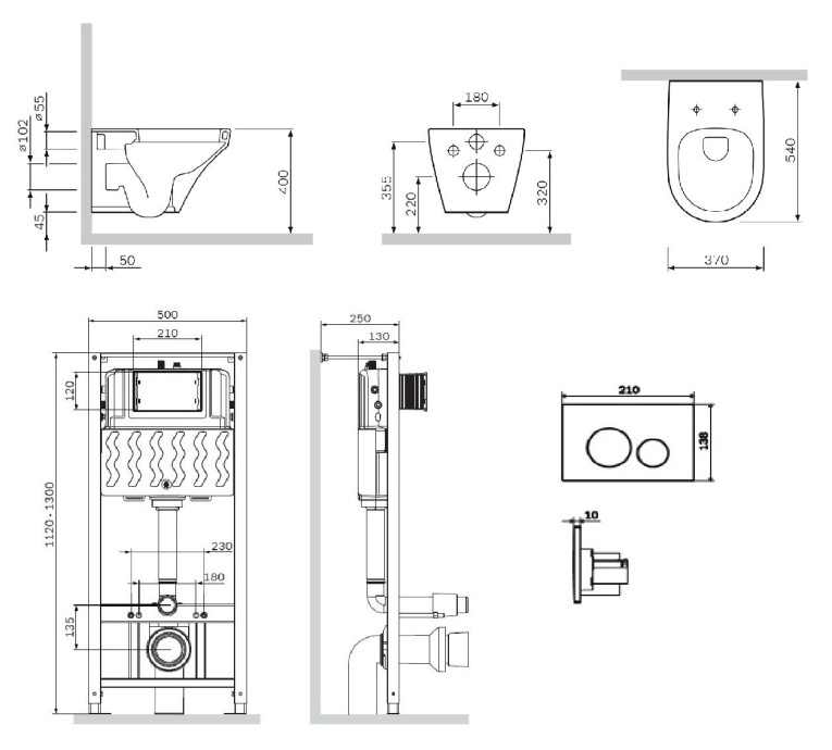 Комплект AM.PM Inspire IS49001.501700 с сиденьем микролифт - 8