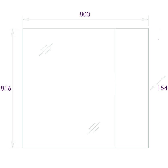 Зеркало-шкаф Onika Алеста 80 R камень светлый/белый  208095 - 5