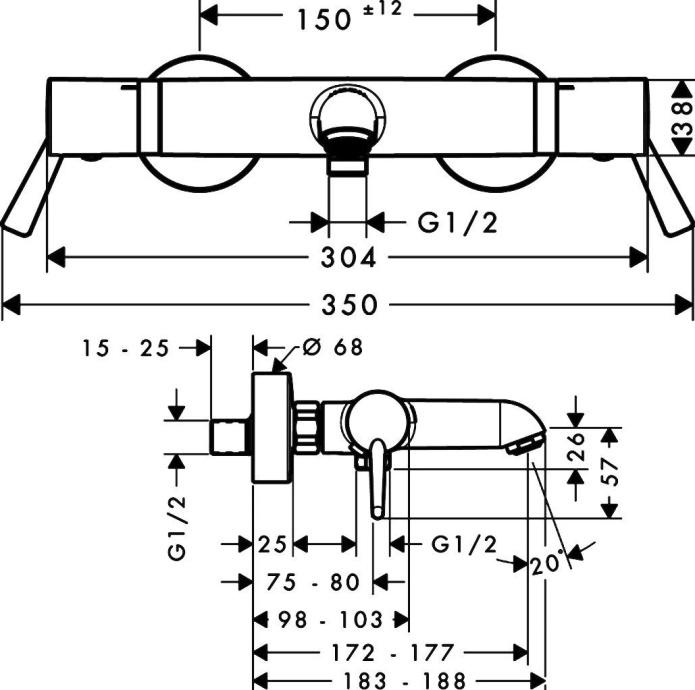 Термостат Hansgrohe Ecostat Comfort Care 13115000 для ванны с душем - 1