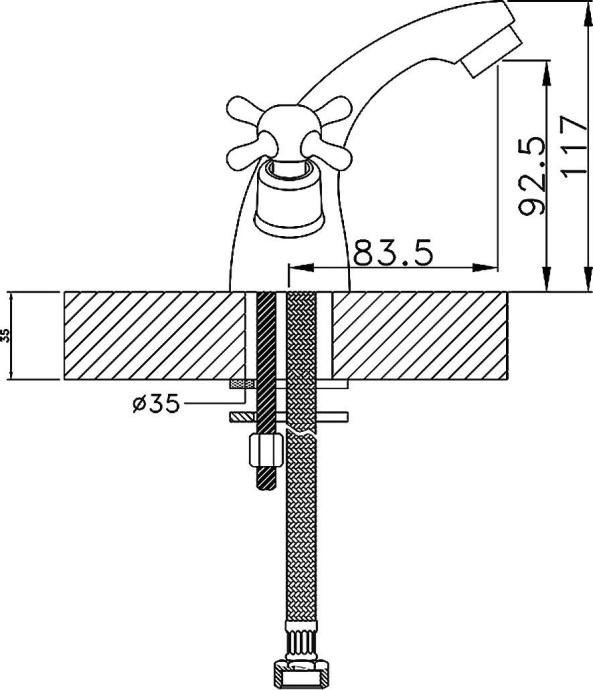 Смеситель для раковины Rossinka  хром  G02-61 - 1