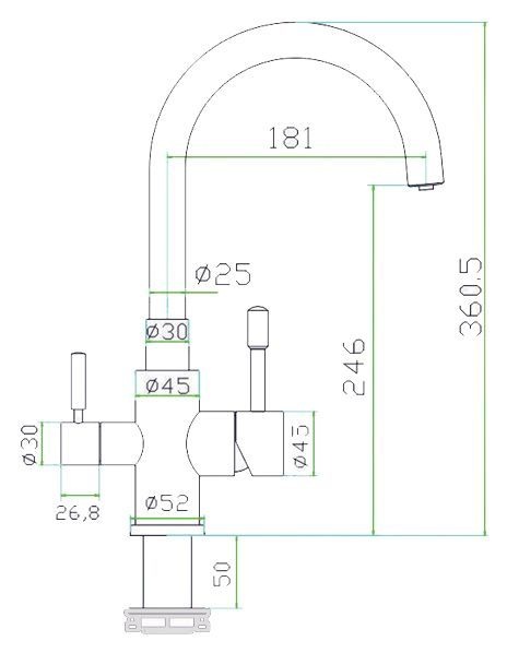 Смеситель Zorg Inox Fontas для кухонной мойки SZR-1339 - 1