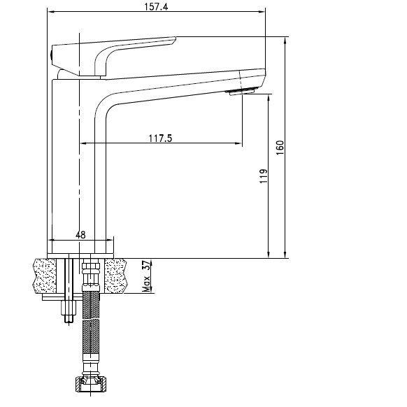 Смеситель для раковины Cersanit Vero хром 63060 - 3