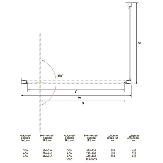 Душевой уголок Veconi Rovigo RV-033 90х70 профиль хром  RV033-9070-01-C7 - 1