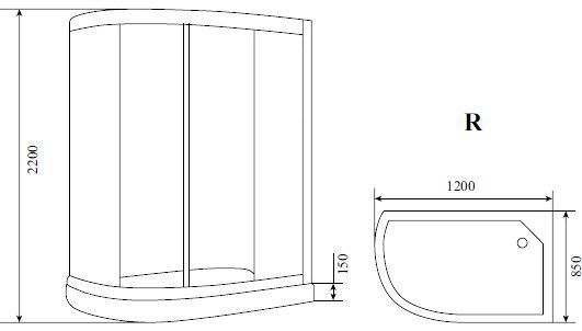 Душевая кабина Timo Standart T-1102 R - 9