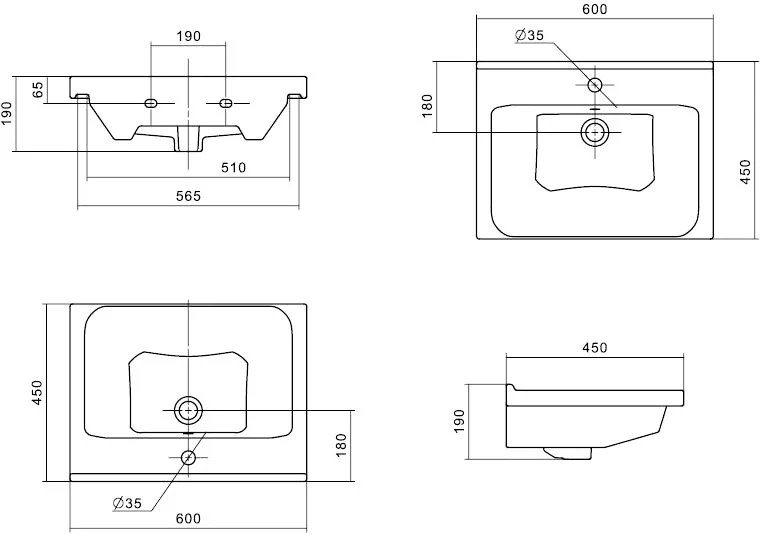 Тумба с раковиной Onika Брендон 60 камень светлый/бетон крем (106138) - 6