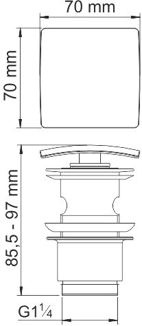 Донный клапан для раковины Wasserkraft Abens A164 - 1