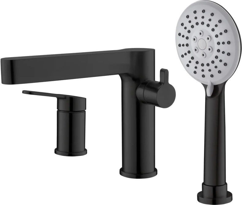 Смеситель на борт ванны  BelBagno Delta черный матовый  DEL-BVD3-NERO - 0