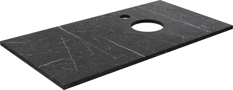 Столешница с раковиной DIWO Элиста 100 чёрный мрамор, с раковиной Moduo 40 RING 555467 - 5