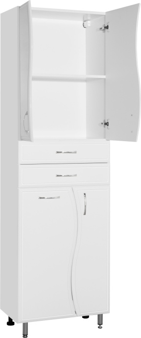 Шкаф-пенал Style Line Эко Волна 70 с бельевой корзиной ЛС-000010050 - 3