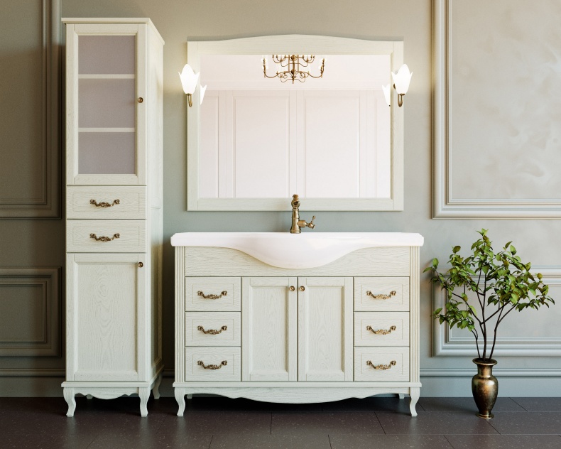 Шкаф-пенал ValenHouse Эллина 41.5 см  E40_КСLБ - 1