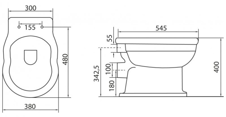 Чаша для унитаза BelBagno Boheme BB115CB - 1