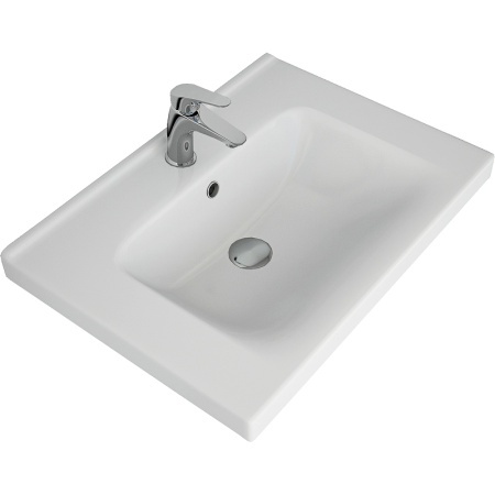 Тумба с раковиной Misty Карат 65 белая матовая УТ000015574 - 3