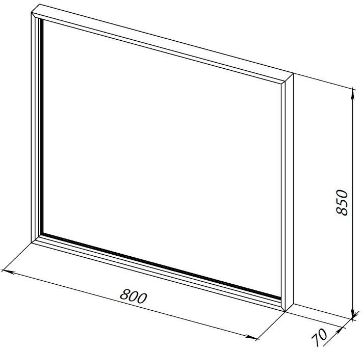 Зеркало Allen Brau Liberty 80 с подсветкой медь матовый 1.330014.60 - 3