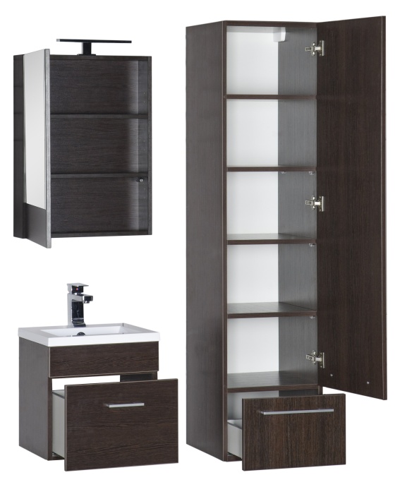 Зеркало-шкаф Aquanet Нота 50 камерино венге 00172682 - 13