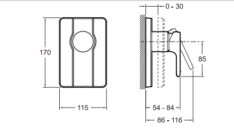 Смеситель Jacob Delafon Singulier E98708-CP для душа - 1