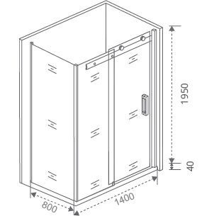 Душевой уголок Good Door Galaxy WTW+SP-C-CH 140x80 - 4