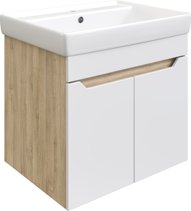Тумба с раковиной DIWO Архангельск 60 дуб сонома, подвесная 569760 - 1