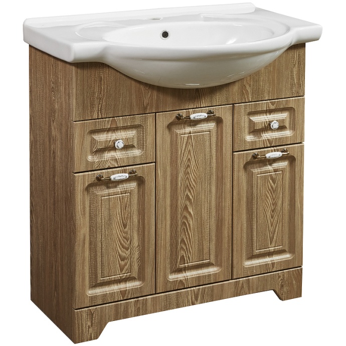 Тумба под раковину Stella Polar Кармела 75 светлое дерево SP-00000179 - 0