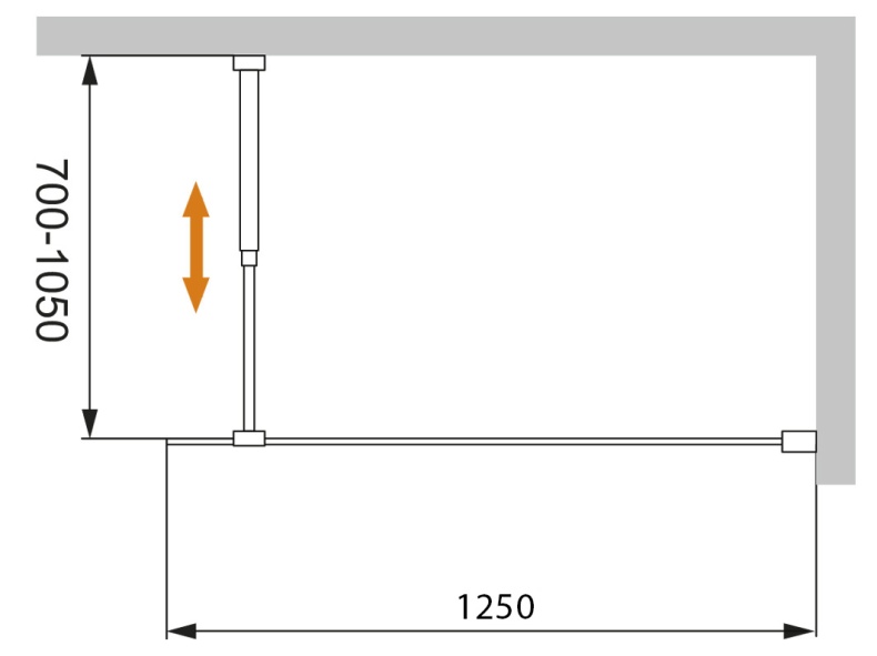 Душевая перегородка Cezares Liberta-L-1-125-C-Cr - 2