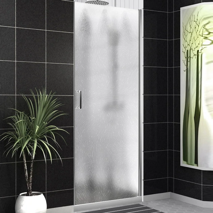 Душевая дверь в нишу BelBagno Uno 60х185 профиль хром стекло рифленое UNO-B-1-60-CH-Cr - 0