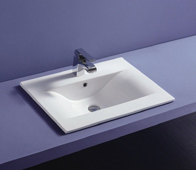 Раковина встраиваемая CeramaLux N 61.5 см белый  JY-807-60 - 1