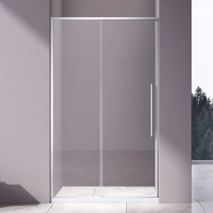 Душевая дверь в нишу Vincea Slim-N 110х195 профиль хром стекло прозрачное VDS-4SN110CL - 0