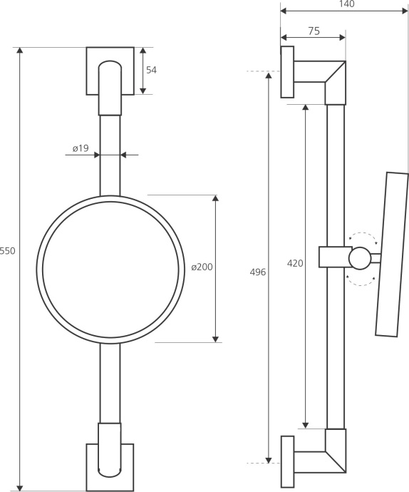 Косметическое зеркало Bemeta Beta  132201172 - 1